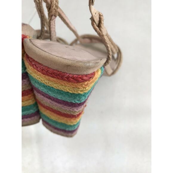 Revolve X Raye Cherie Rainbow Jute Strappy Sandals - Picture 12 of 12